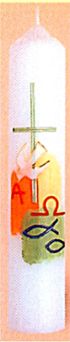 Taufkerze viele Symbole