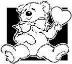 Teddybär mit Herz für Babykarte