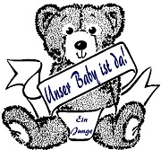 Teddybär: Ein Junge!