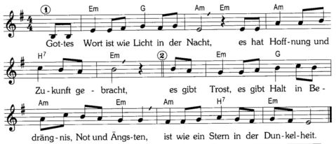 Gottes Wort ist wie Licht in der Nacht Noten