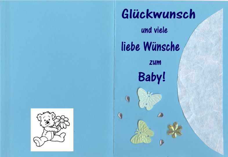 Glückwunschkarte zur Geburt gestalten