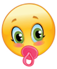 Emoji: Baby mit Schnuller