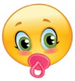 Emoji: Baby mit Schnuller