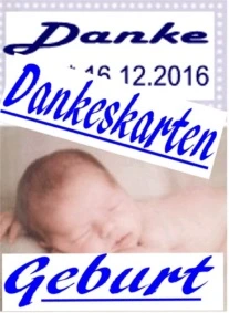 Bild Dank für Glückwünsche zum Baby