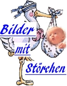 Bilder Storch mit Baby