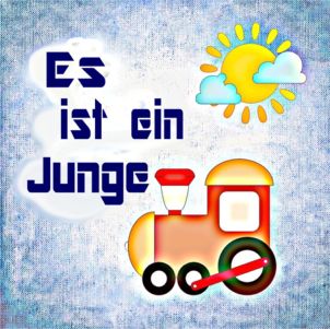 Ein Junge! - Bild mit Eisenbahn