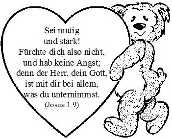 Teddy trägt Taufspruch