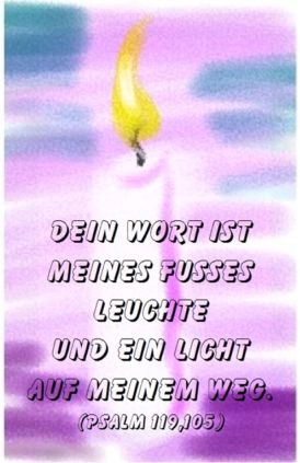 Psalm 119,5 auf dem Bild einer Kerze